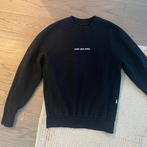 AIME LEON DORE CREWNECK SWEATSHIRT BLACK SIZE M